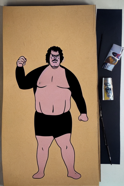 Full Body Portrait Of Andre The Giant In The Style Of Justin...