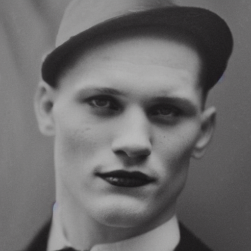 Edwardian Headshot Photograph Of A Hitman, Tom Hardy, Cillia...
