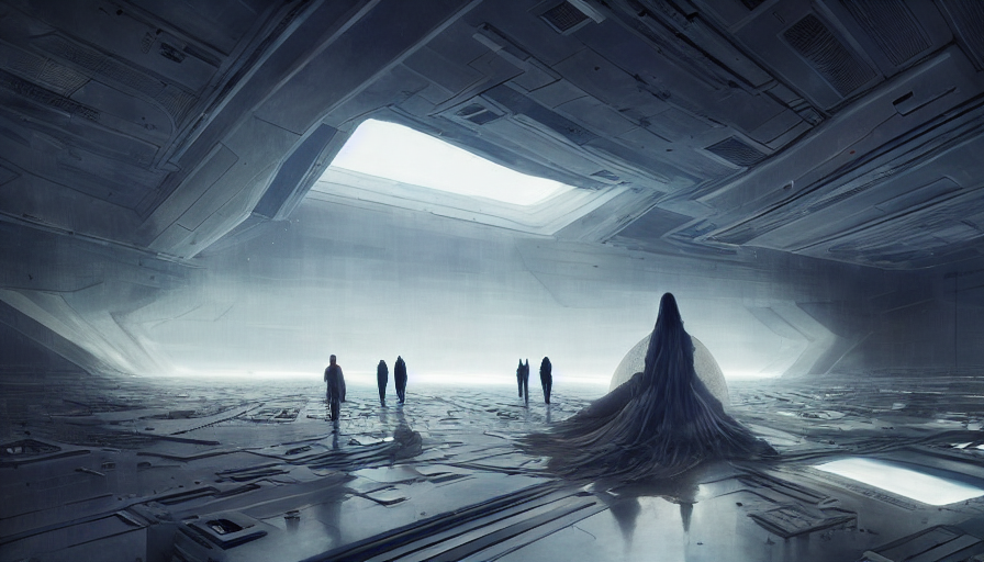 Photograph, Futuristic Scene, Interstellar, Brutalist Style...