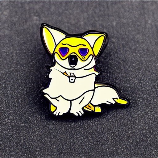 Cyberpunk Corgi, Adorable, Colorful, Enamel Pin