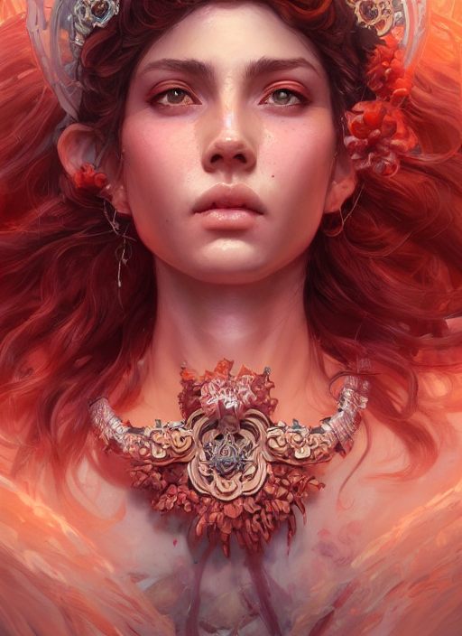 Coral Goddess, Highly Detailed, Portrait, Digital Painting,...