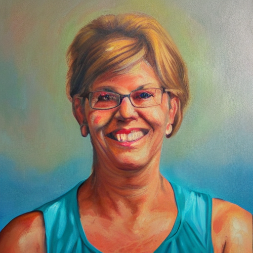 A Portrait Painting Of Leslee Mccready