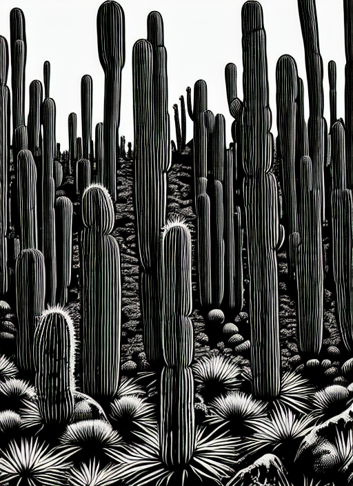 Art By Brian Reedy, A High Contrast Black Ink Linocut Print...