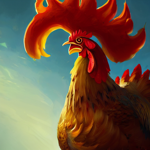 Rooster Chicken, Normal Chicken, Rooster Chicken, Bright Art...