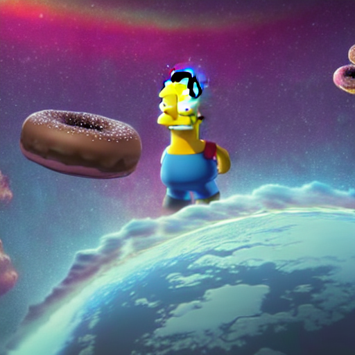 Homer Simpson Explores The Multiverses, Donuts In Space, Int...