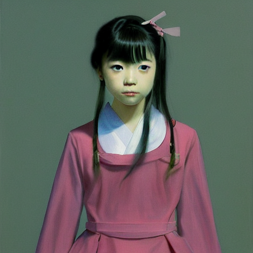 A Painting Of Japanese J - Pop Idol Av Actress Schoolgirl In...