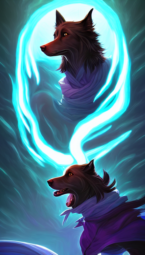 Border Collie Wild Rift Hero Champions Arcane Magic Digital...