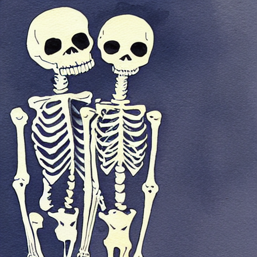 Skeleton Couple Staring At Each Other, Trending, Masterpiece...
