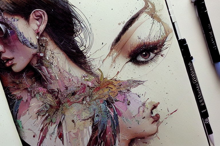 Sketchbook Pages Copic Markers, Magnificent, Close Up, Detai...