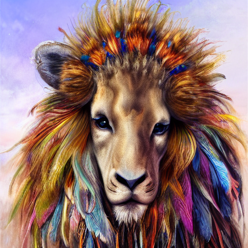Cute Fluffy Baby Lion Cub Giraffe Hybrid Mixed Creature Char...