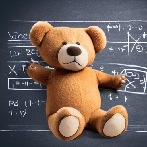 A Confused Oversized Bear In Calculus Class. His Paws Are On...
