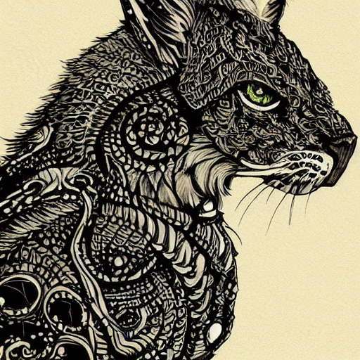 Intricate Illustration Of Fantasy Animals
