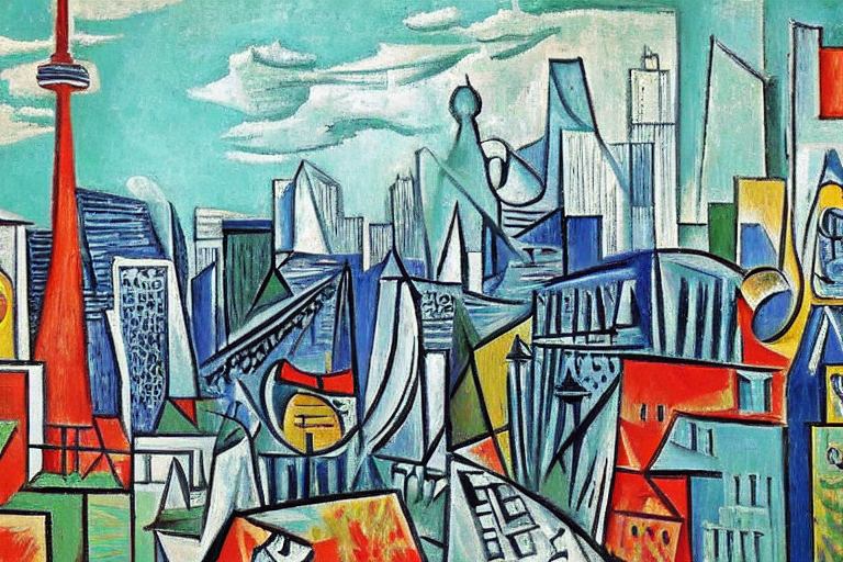 Toronto Cityscape By Picasso