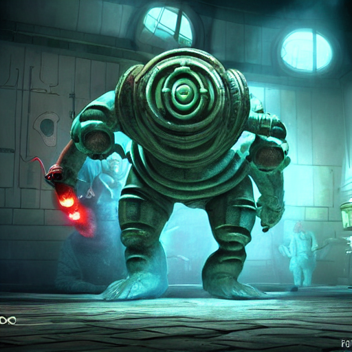 A Photo Of Tardigrade Big Daddy From Bioshock