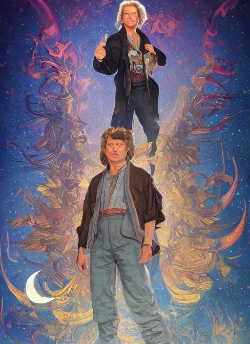 Young Jack Burton Btilc Surrounded By Starlight, Moon Behind...