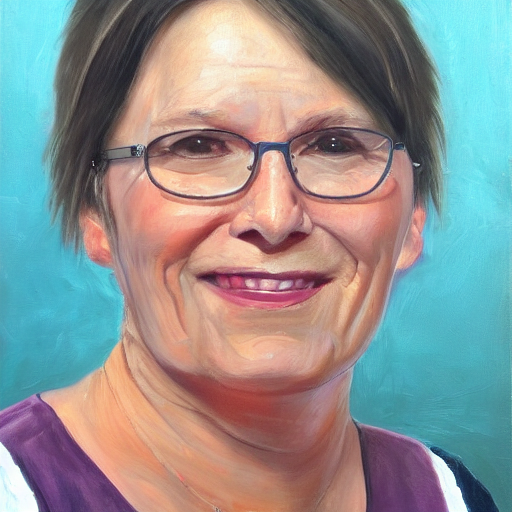 A Portrait Painting Of Vikki Jukes
