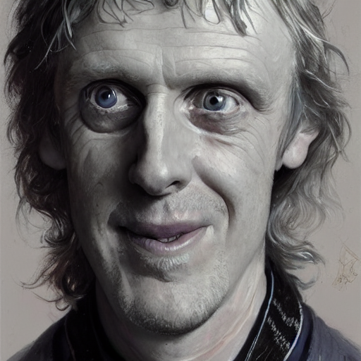 Photo Of Grayson Perry With Simple Smile Paint Detailed Digi...