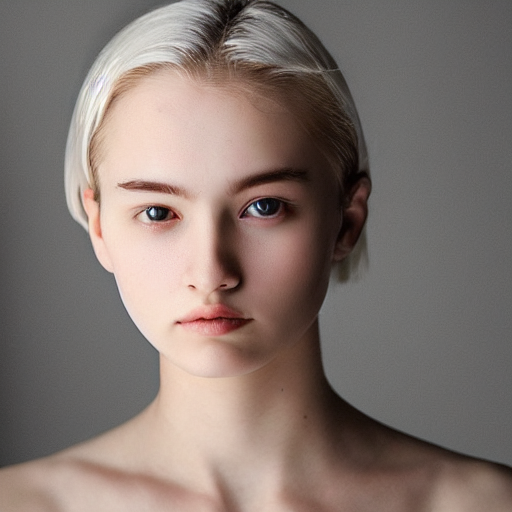 Beautiful Angel White Skin Asymmetrical Face Ethereal Volume...