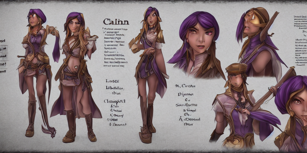 Character Sheet Of Caitlyn  Arcane