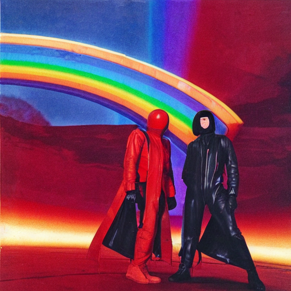 Two Time Pilots Wearing Red Rick Owens Pilot Suits Inside Th...
