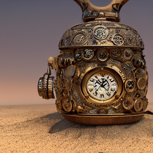 Aztec Pocketwatch Steampunk Owl Inside A Glass Jar Buried In...