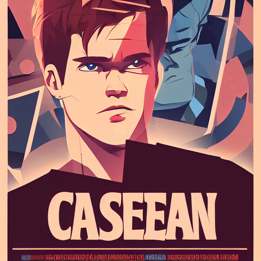 Recruiting Poster Of Magnus Carlsen, Clean Cel Shaded Vector...