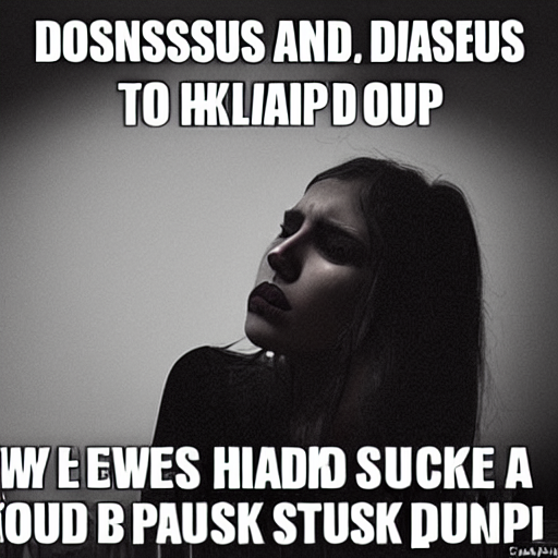 Darkness Surrounds Me, Head In Dark Clouds, Headache, No Way...