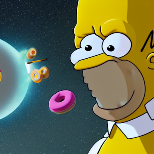 Homer Simpson Explores The Multiverses, Donuts In Space, Oct...