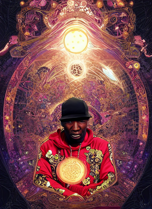 Grand Master Flash Surrounded By Starlight, Moon Behind, Chi...
