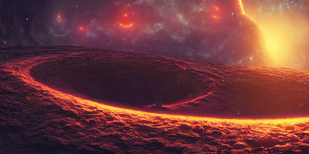 Black Hole Donut Shape, Film, Dramatic, Cinematic, Highly De...