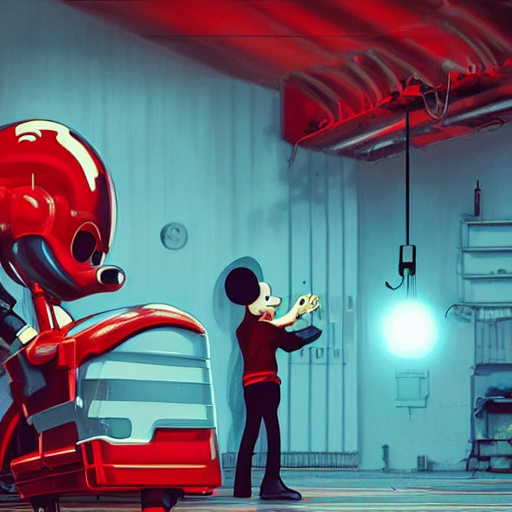 Workshop, Hangar, Mickey Mouse Head, Automaton, Mechanical C...