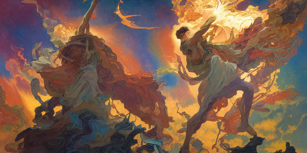 Nebula Explosion, Multicolor Color Scheme, By Ian Fisher And...