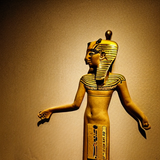 Ancient Golden Skateboard, Egyptian, Museum Exhibition, Show...