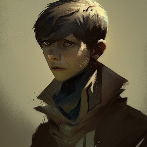 Portrait Painting Of A Lost Boy By Cedric Peyravernay And Gr...