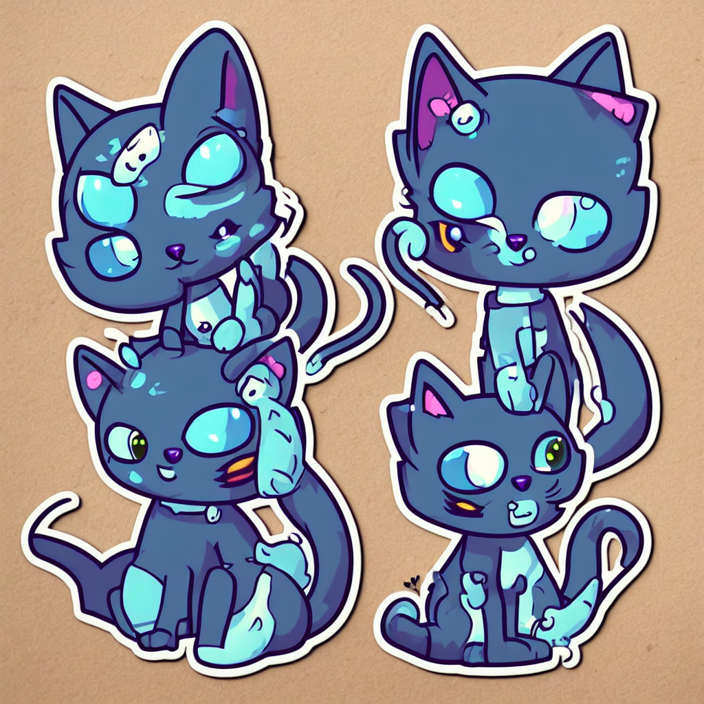 A Nostalgic Cute Cybercat, Sticker Vinyl Decal, Etsy, Trendi...