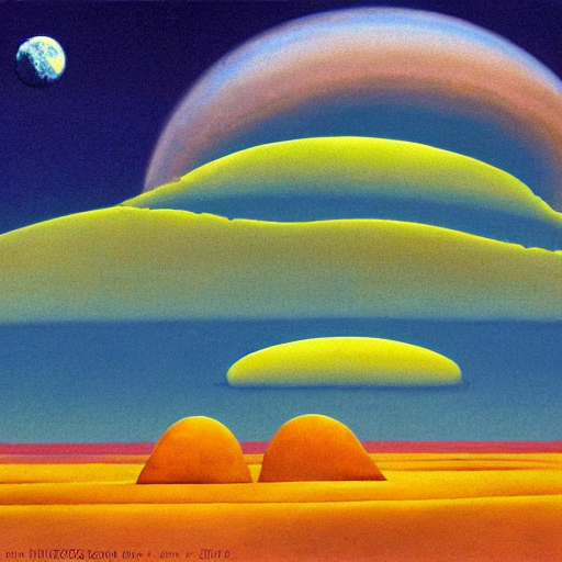 Moon Landscape, Earth In Sky Roger Dean