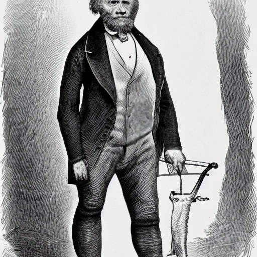 Charles Darwin Drawn Like An Ape