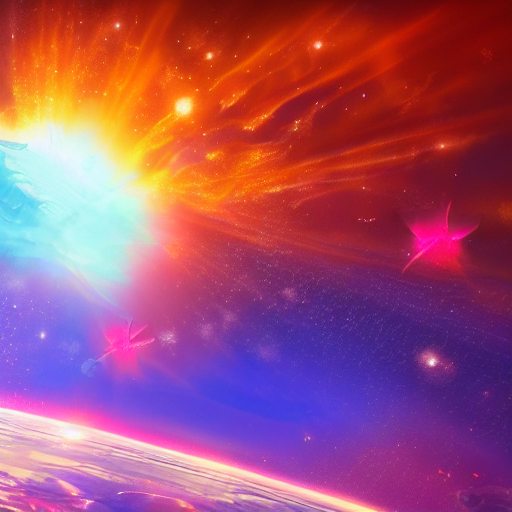 Anime. Cell Shader. Goldfish - Themed Space Ship Traveling T...