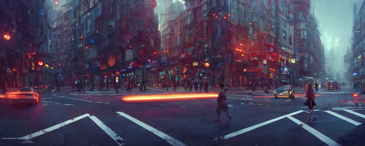 Time Travel, Crosswalk, Environment, Colors, Film, Dramatic,...