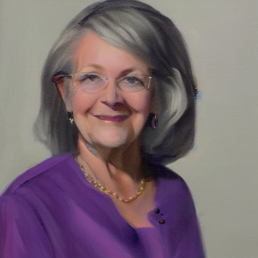 A Portrait Painting Of Linda Hindbaugh