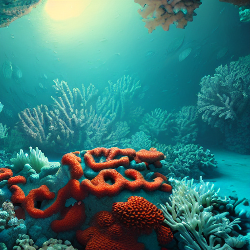 An Underwater Photo Of Coral In The Ocean, Beautiful, Elegan...