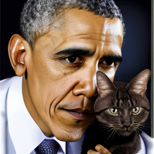 Photo Of A Cross Between Obama And A Cat, Cat Ears, Kitten E...