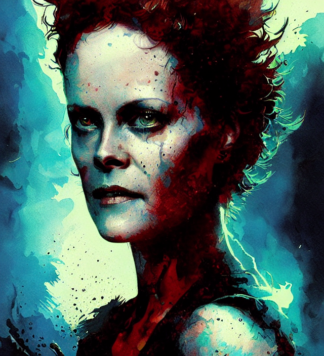 Ripley Ridley Scott Sigourney Weaver Splash Art Graphic Desi...