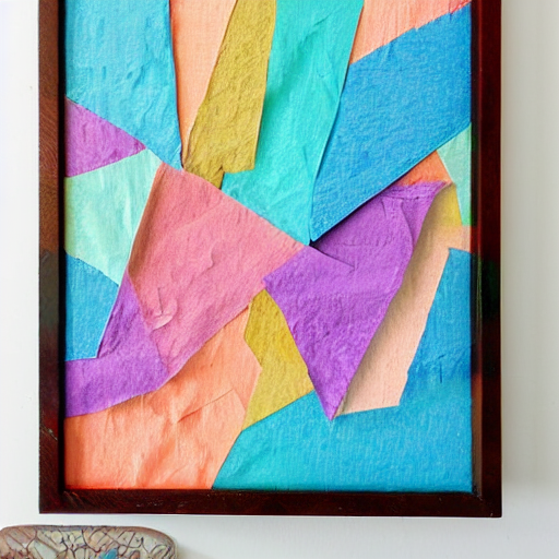 Pastel Graffiti Abstract Torn Paper Art