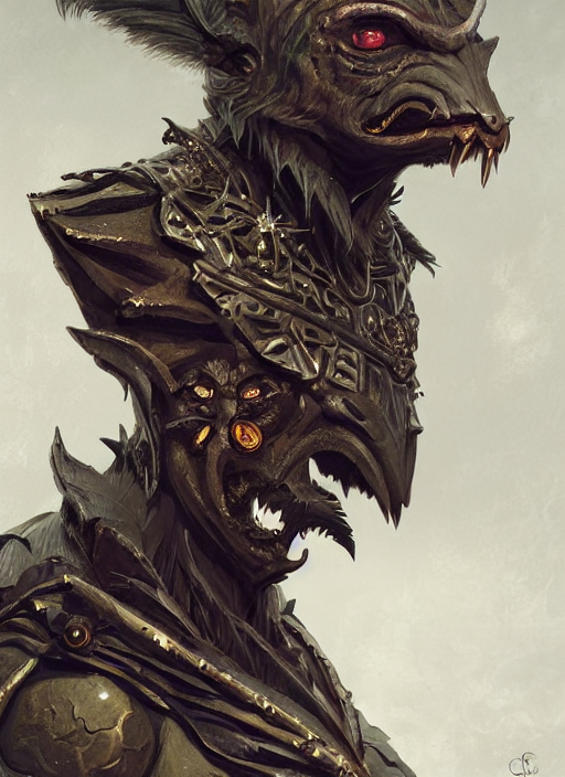 Byzantine Gothic Camazotz Noble, Masked, Highly Detailed, Di...