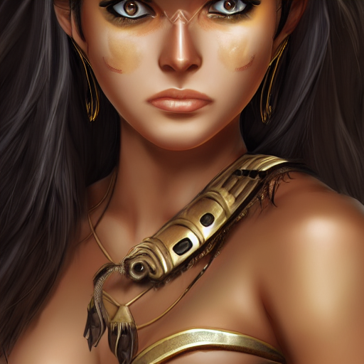 A Dark - Haired, Tanned Skin, Scythian Warrior Woman, Beauti... — Stable Diffusion AI Prompt: a dark - haired, tanned skin, scythian warrior woman, beautiful, fierce, photore...