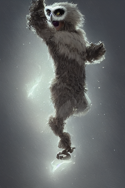 A Anthropomorphic Owlbear Dancer, Diffuse Lighting, Intricat...