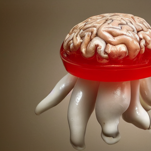 An Anatomically Correct Human Brain Growing Mushrooms Made O...