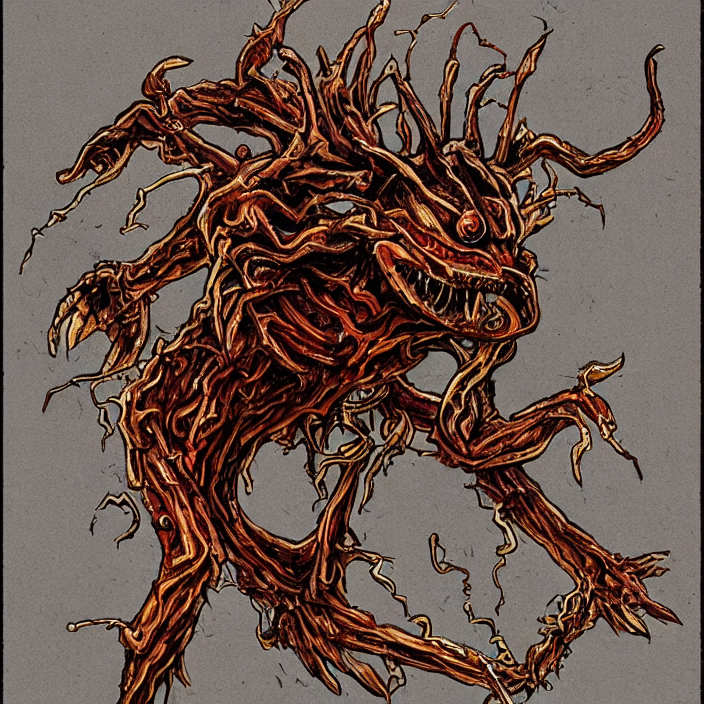 Portrait Of A Mimic From Dungeons And Dragons. Razor Sharp T...