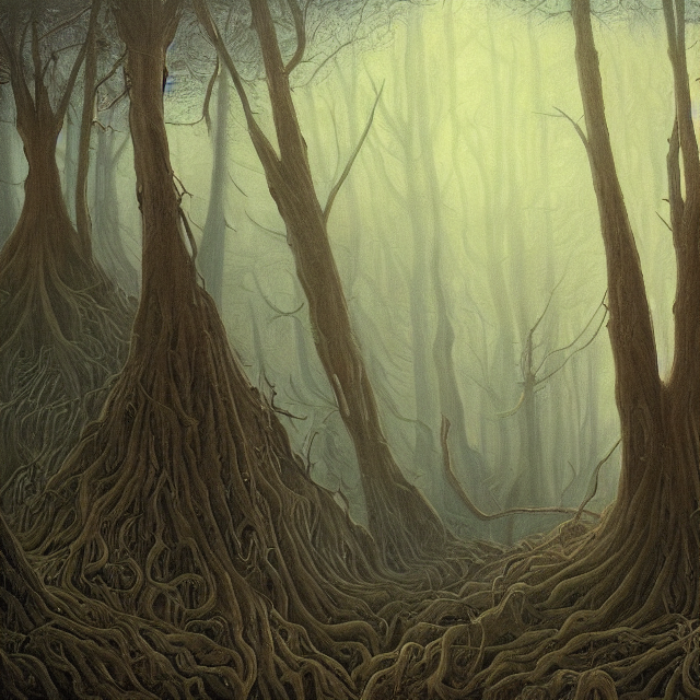 A Painting Of A Cursed Forest By Johfra Bosschart, Dark Fant... — Stable Diffusion AI Prompt: a painting of a cursed forest by johfra bosschart, dark fantasy art, high detail...